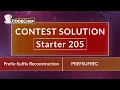 Prefix-Suffix Reconstruction PREFSUFREC Starter 205 CodeChef Solution