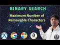 LeetCode 1898 Maximum Number of Removable Characters Python Solution AlgoYogi