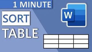 Word Table Sort alphabetically