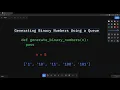 Generating Binary Numbers Using a Queue Data Structures and Algorithms