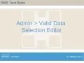 ADMIN Valid Data Selection Editor