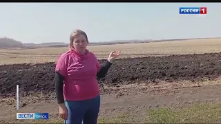 В Омской области деревня оказалась в центре огненного кольца