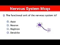 Nervous System Mcq nervous system questions and answers nervous system questions