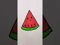 Watermelon Easy Drawing For Kids