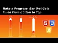 Make a Custom Skills Progress Bar That Gets Filled from Bottom To Top HTML CSS JavaScript