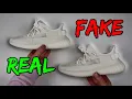 REAL VS FAKE ADIDAS YEEZY 350 V2 BONE SNEAKER COMPARISON