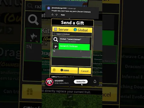 DAY 333 OF GIFTING FREE PERM FRUITS 🎁 #roblox #bloxfruits