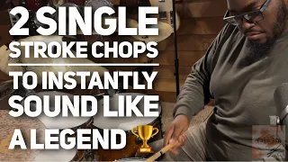 how to play single stroke notes 2 chop examples