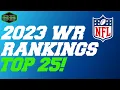 2023 NFL Fantasy Football TOP 25 Wide Receivers PPR Rankings