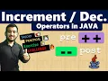 Pre and Post increment Operators in Java Coding Wallah