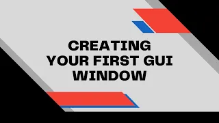 Creating Your First GUI Window Java Swing