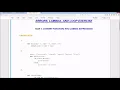 Python tutorial-Python tutorial for beginners Errors lambda and loop exercises