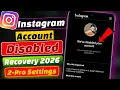 How To Recover Disabled Instagram Account 2026 Instagram Disabled Account Recovery 2026