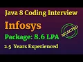 Infosys Java 8 Coding Interview Question Answers