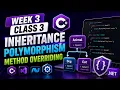 C Inheritance Polymorphism Method Overriding NET Course Week 3 Class 3