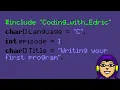 Coding with Edric - Episode 1 Writing your first C Program
