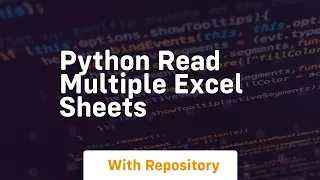 python read multiple excel sheets