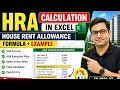 HRA Calculation in Excel House Rent Allowance Calculation with Formula HRA Exemption FY 2026-27