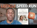 Watch me speed run a Listicle using Claude Code