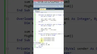 How to write a program to implement Method Overloading in VB Net