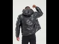 Download Lagu EMPORIO ARMANI Shiny EA7 All Over Print Logo Hooded Puffer Jacket Glossy Black Men | JD Sports