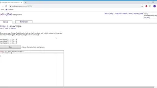 Array-1 maxTriple Java Tutorial codingbat com