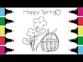 Spring Coloring Pages for kids Art Colors for Children