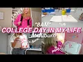 8AM COLLEGE DAY IN MY LIFE studying classes pr packages sorority more