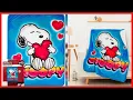 Northwest Peanuts Brushy Snoopy Silk Touch Sherpa Throw Blanket 40 x 50