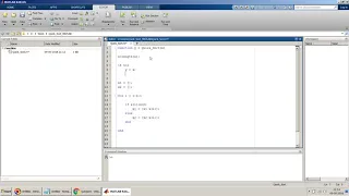 Quick Sort algorithm solved using recursive MATLAB function