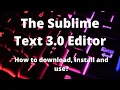 Sublime Text 3 editor installing using Sublime PHP Tutorial for beginners full in
