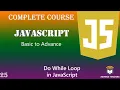 Do while Loop in JavaScript in