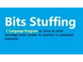 C Program for Bit Stuffing Framing technique method