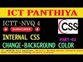 CSS INTERNAL CSS IN SINHALA PART 02 CHANGE BACKGROUND COLOR ICT PANTHIYA