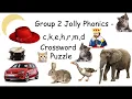 Jolly Phonics Group 2 Crossword Words Beginning with h e r m d Sounds
