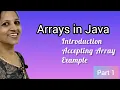 Arrays in Java Part 1