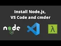 Install Node js VS Code and cmder Setup a Node js dev machine windows React js Tutorial