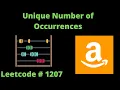 UNIQUE NUMBER OF OCCURENCES LEETCODE 1207 PYTHON SOLUTION