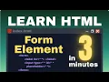 How to Create HTML Form HTML Series Part - 9 HTML CSS JavaScript