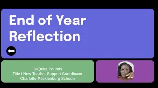 End Of Year Reflection