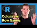 Convert Values in Column into Row Names of Data Frame in R Example Variable row names Function