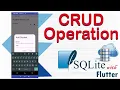 How to save data locally using SQLite backend database in Flutter