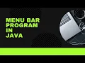MenuBar Menu Shortcut Key and Separator Program in java menubar java