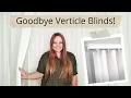 From Verticle Blinds to Beautiful Curtains