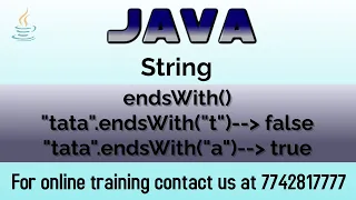 how to check a string ends with a given suffix in java endsWith in java