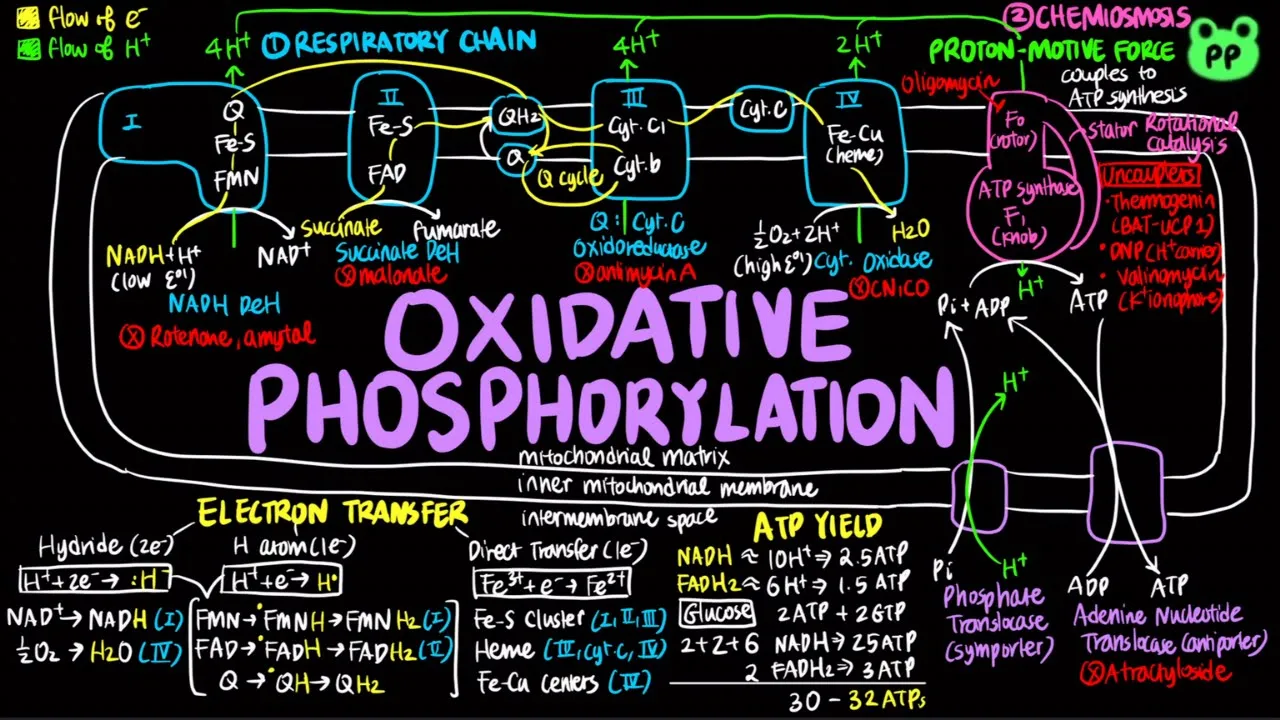 Oxidative Phosphorylation | CAC & ETC 03 | Biochemistry | PP Notes | Lehninger 6E Ch. 19