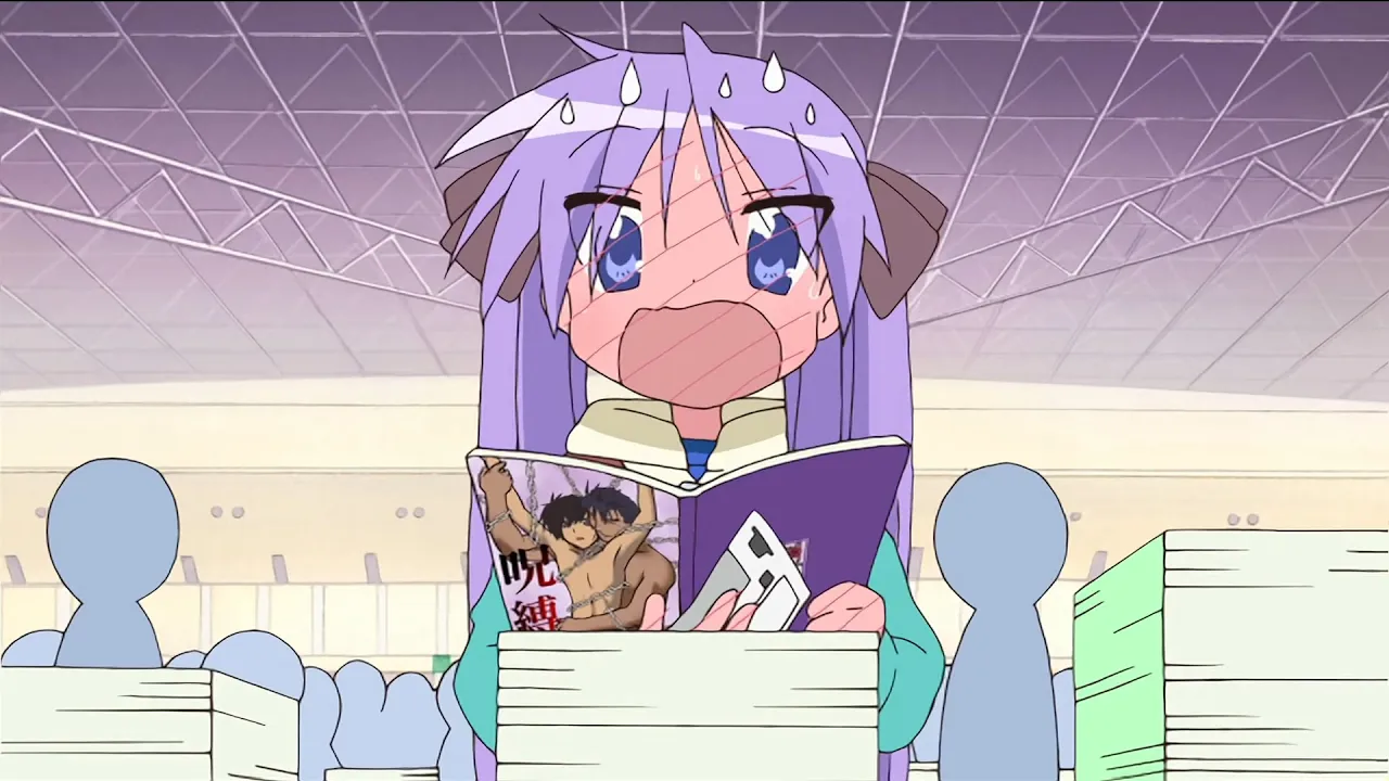 Kagami Reads Yaoi | Lucky Star Clips Dub