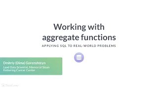 SQL Tutorial Working with aggregate functions