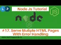 Serve Multiple HTML page with error handling Node Js Tutorial Learning Points