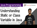 Understanding Static or Class Variable in Java Lesson 45 Java Programming